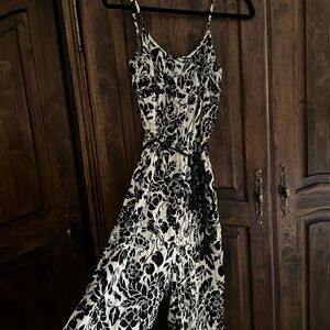 Black and white pant suit jumper